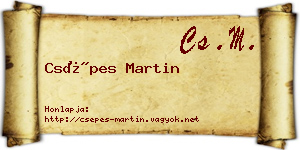 Csépes Martin névjegykártya