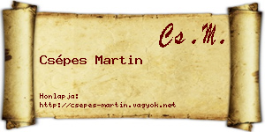 Csépes Martin névjegykártya